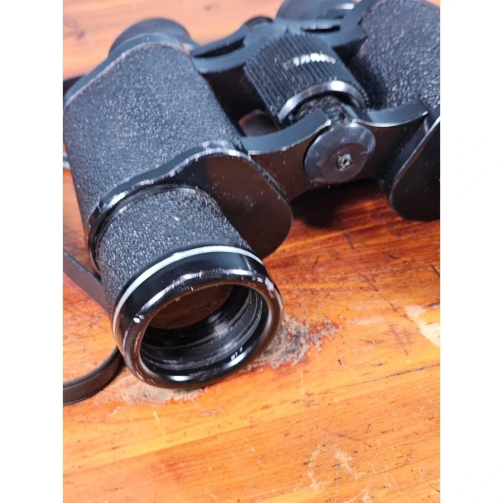 Vintage Tasco Zip 7x35 Binoculars with Case Fully Coated Optics